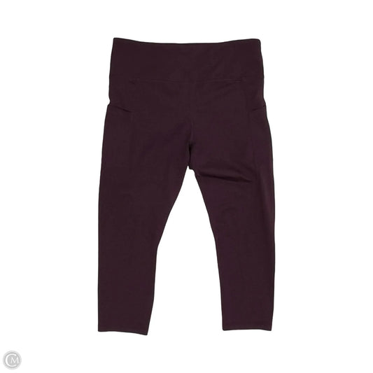 Athletic Leggings Capris By Zyia In Purple, Size: L