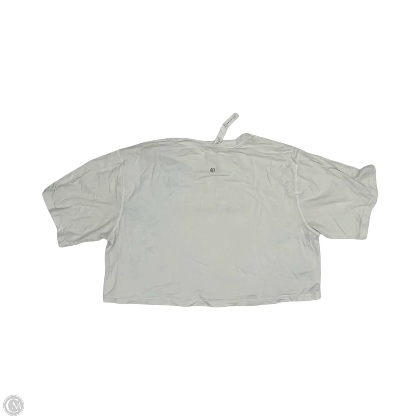Athletic Top Short Sleeve By Lululemon In White, Size: M