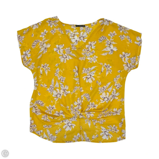 Blouse Short Sleeve By West Kei In Yellow, Size: S