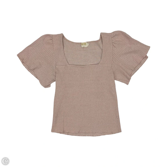Blouse Short Sleeve By Nation In Pink, Size: L