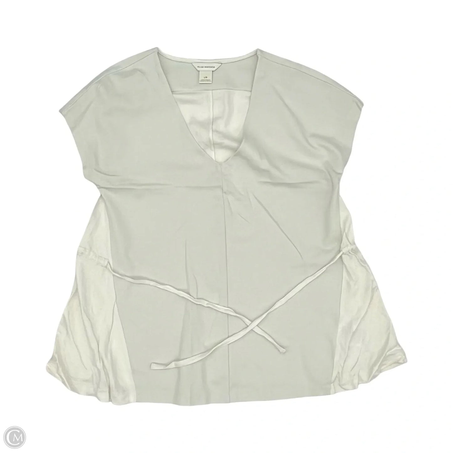 Blouse Short Sleeve By Club Monaco In White, Size: L