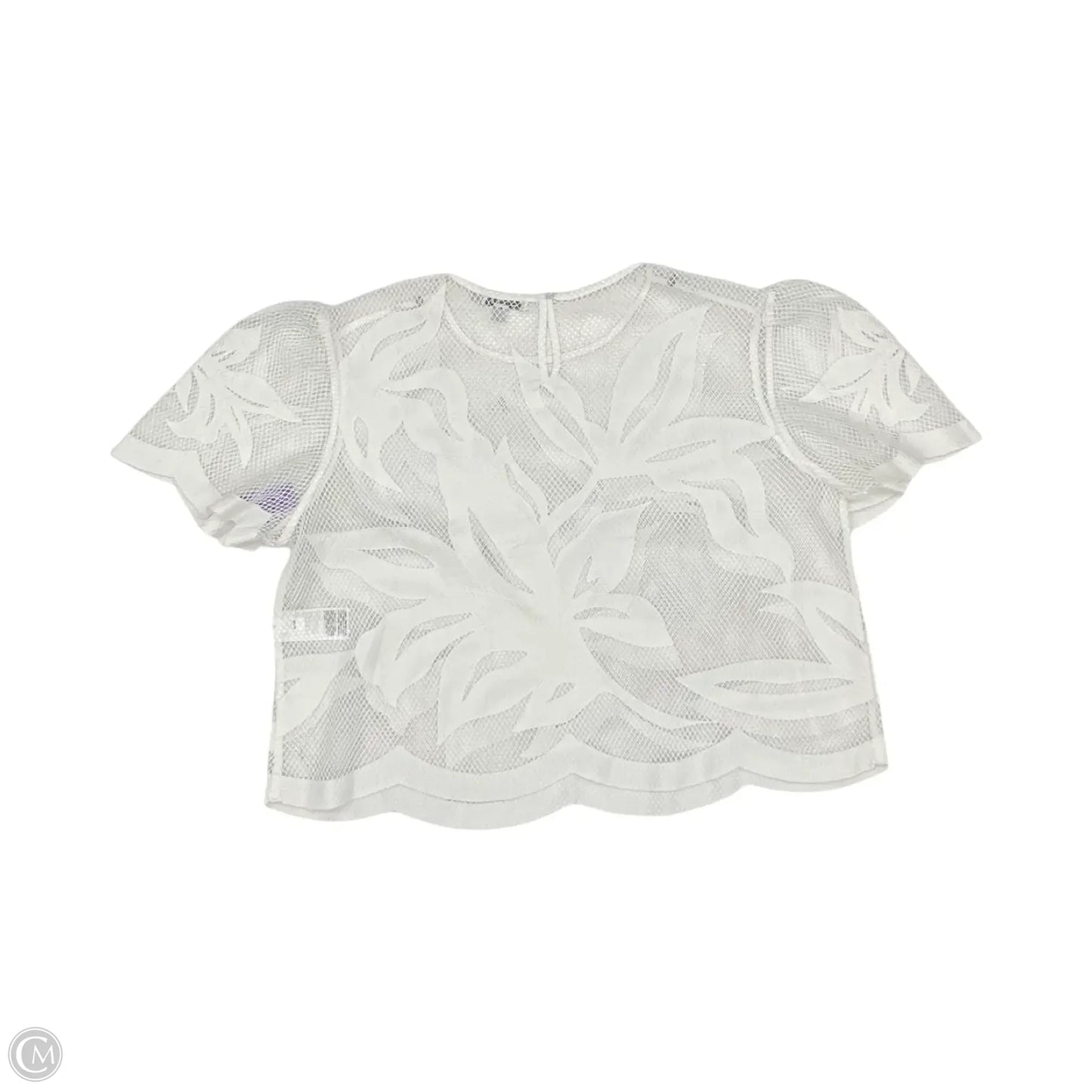 Blouse Short Sleeve By Chicos In White, Size: L