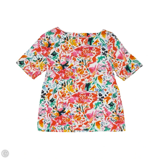 Top Short Sleeve By Chicos In Multi-colored, Size: L