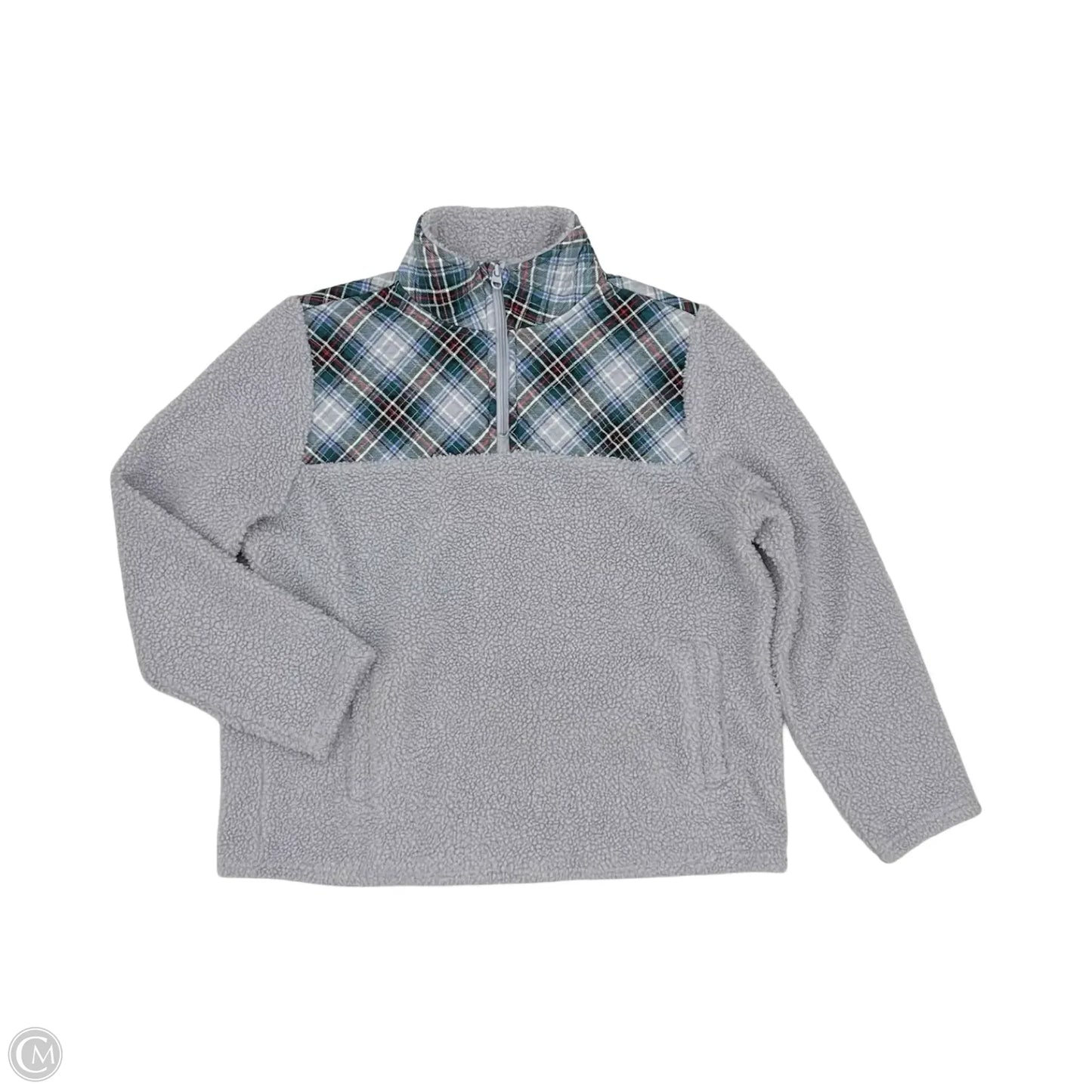 Sweatshirt Collar By Vera Bradley In Grey, Size: L
