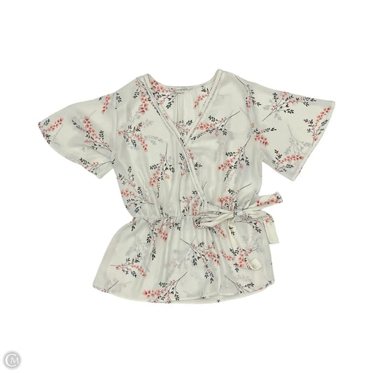 Blouse Short Sleeve By Sienna Sky In Cream, Size: L