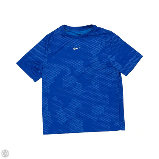 Athletic Top Short Sleeve By Nike Apparel In Blue, Size: L
