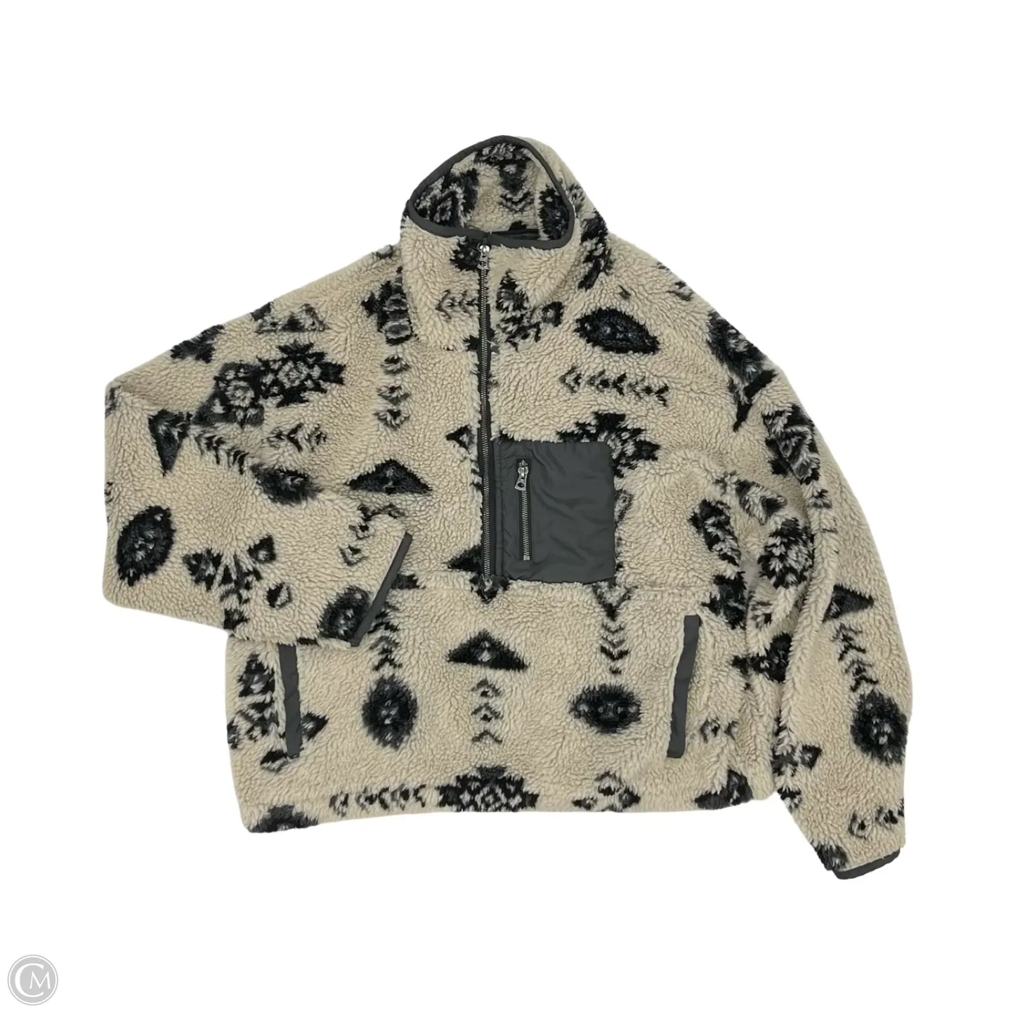 Sweatshirt Collar By Dylan In Tan, Size: L