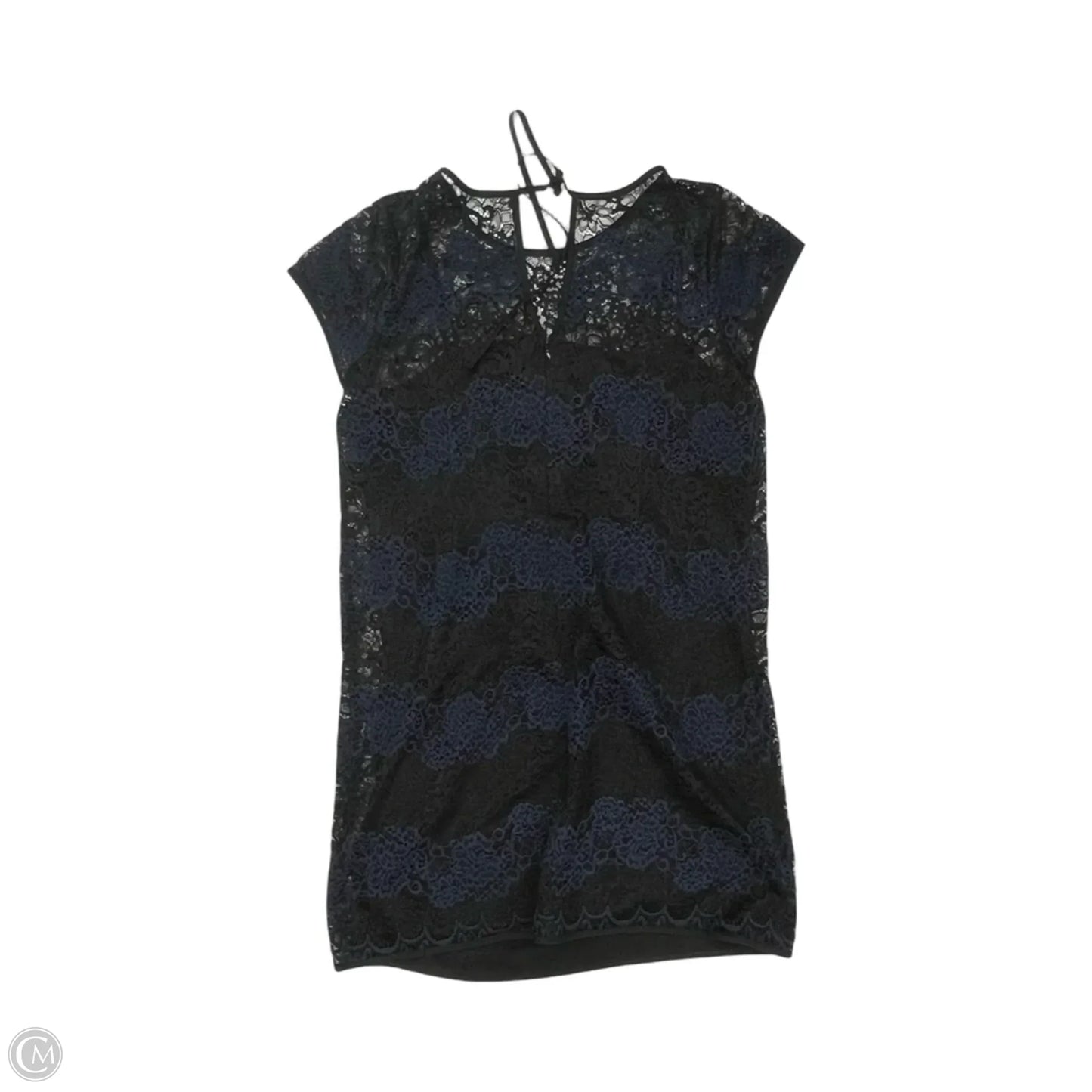 Dress Party Short By Loft In Black & Blue, Size: 12