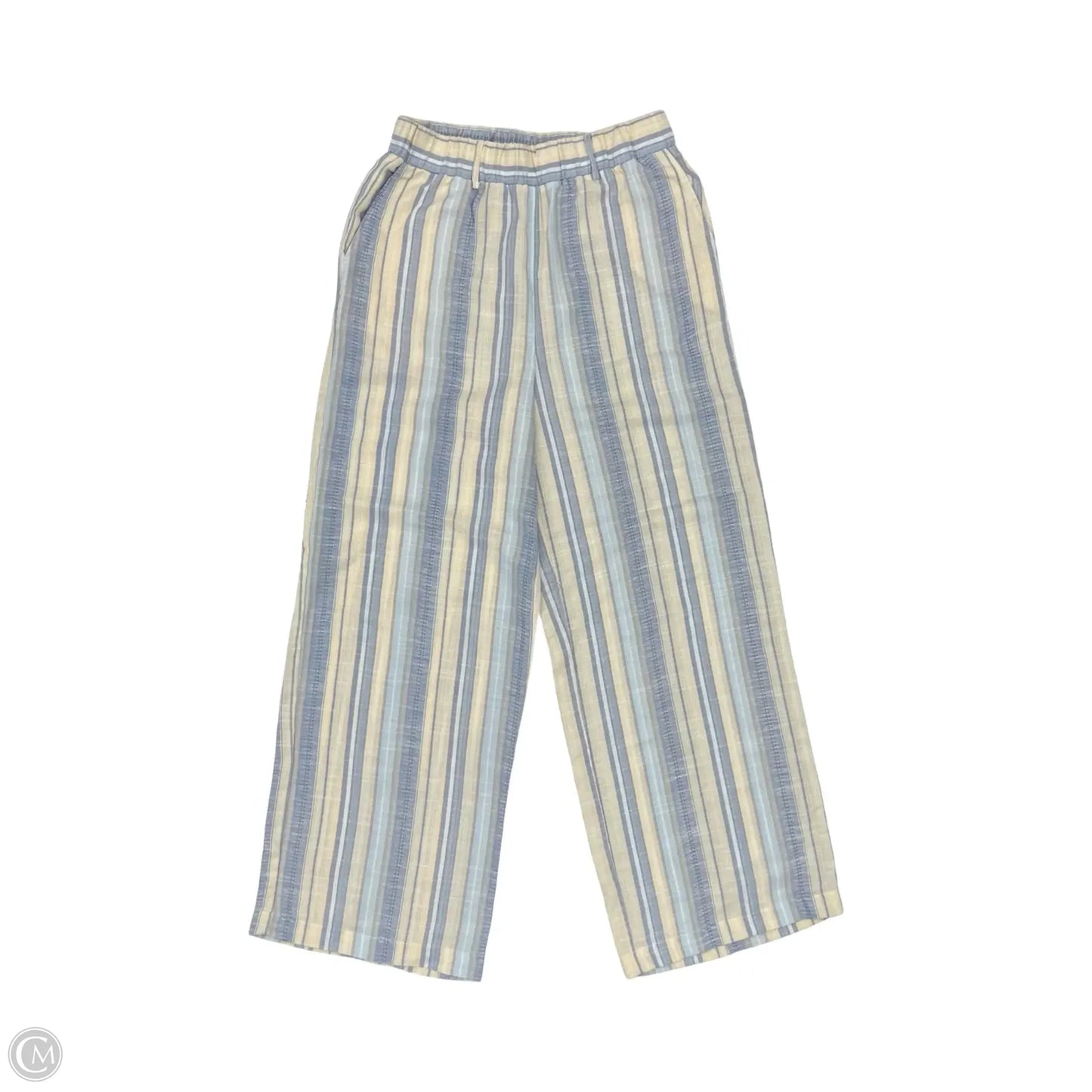Pants Wide Leg By 89th And Madison In Blue & Cream, Size: M