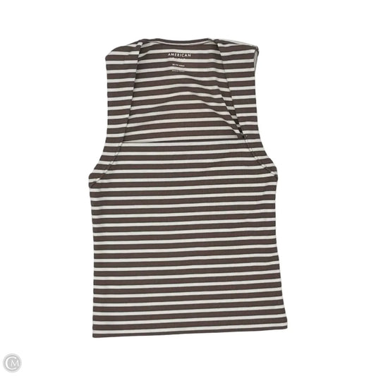Tank Top By American Eagle In Brown & Cream, Size: Xs