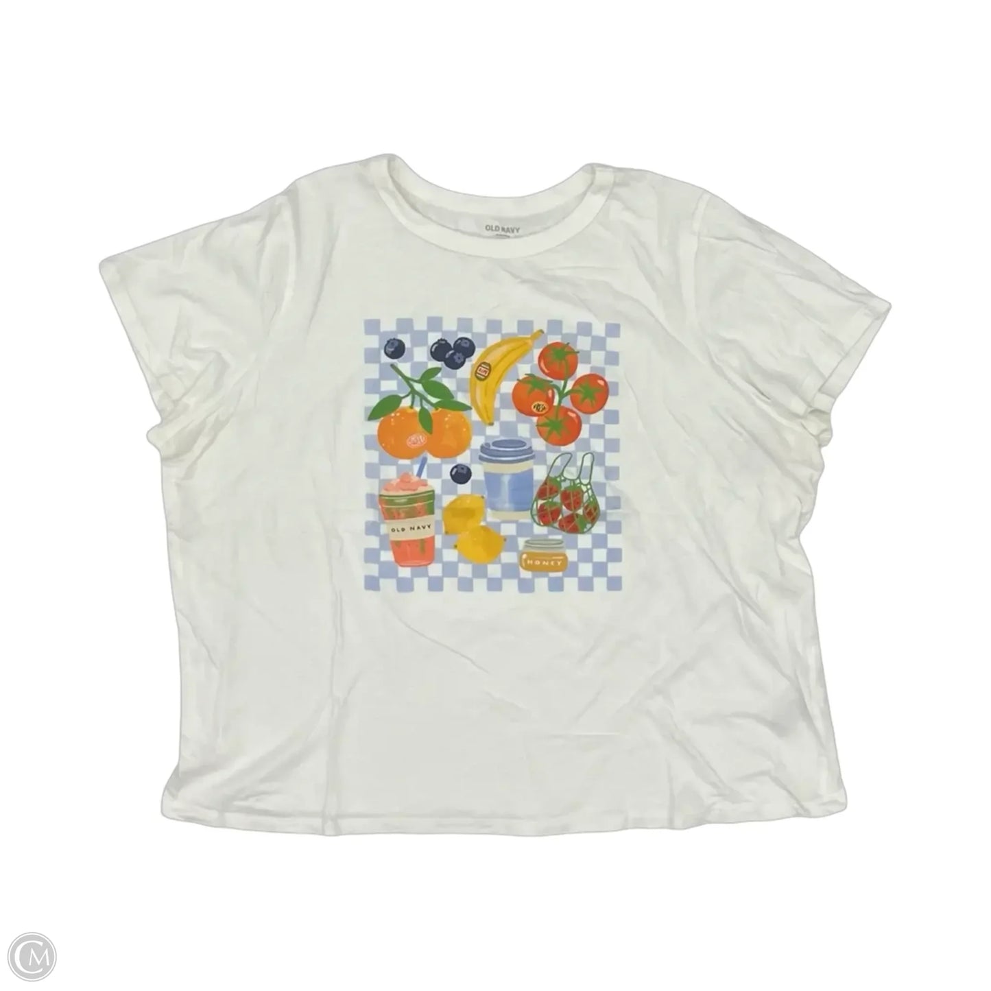 Top Short Sleeve By Old Navy In White, Size: Xl