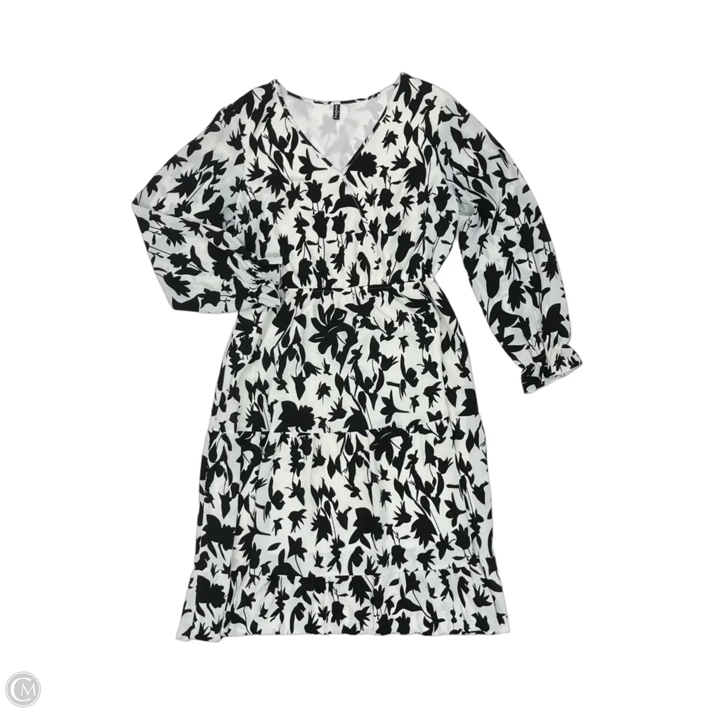 Dress Party Midi By Cme In Black & White, Size: Xl