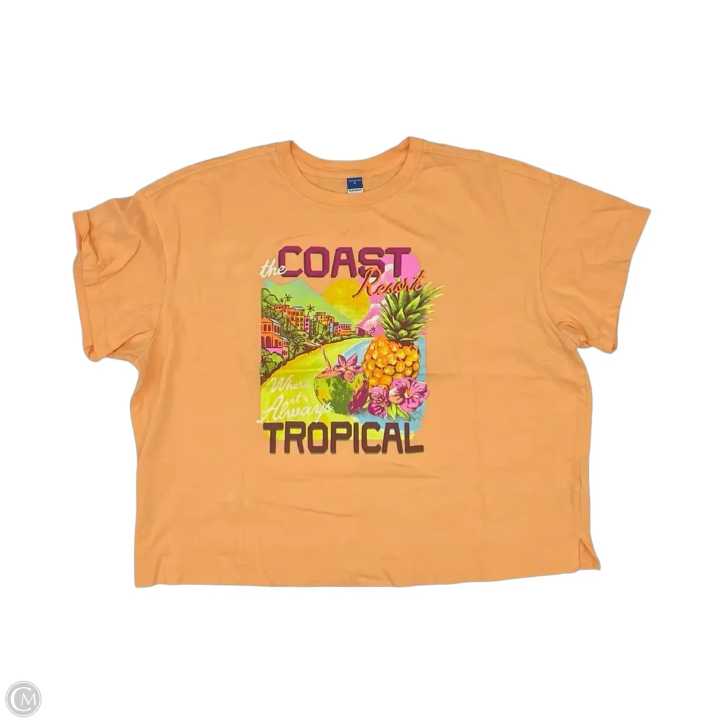 Top Short Sleeve By Old Navy In Orange, Size: Xl