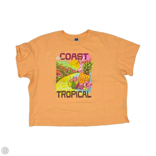 Top Short Sleeve By Old Navy In Orange, Size: Xl