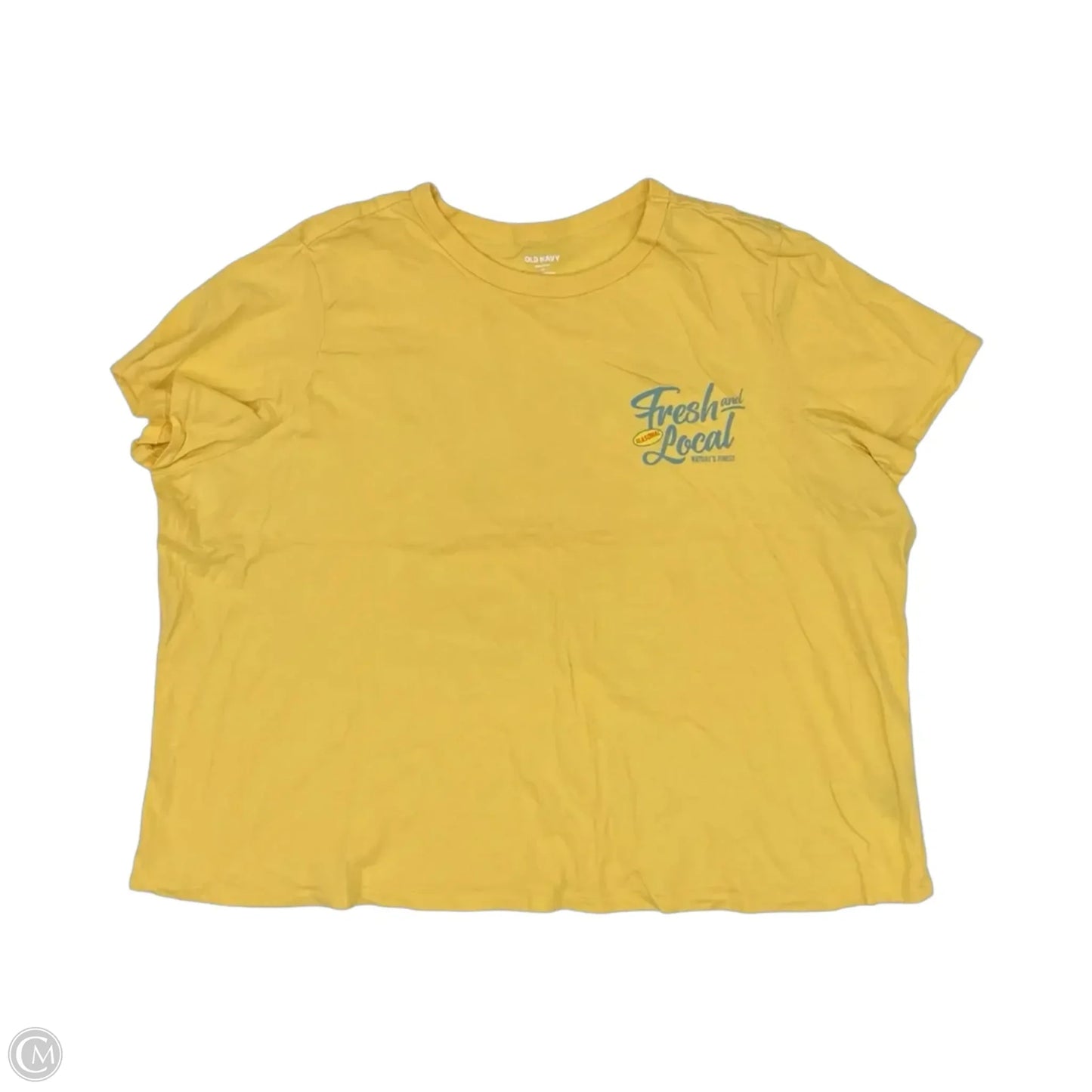 Top Short Sleeve By Old Navy In Yellow, Size: 2x