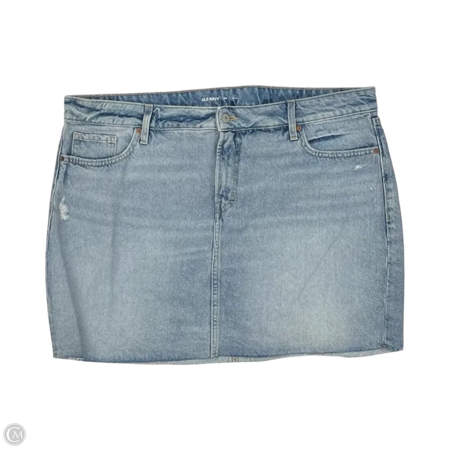 Skirt Mini & Short By Old Navy In Blue Denim, Size: 20