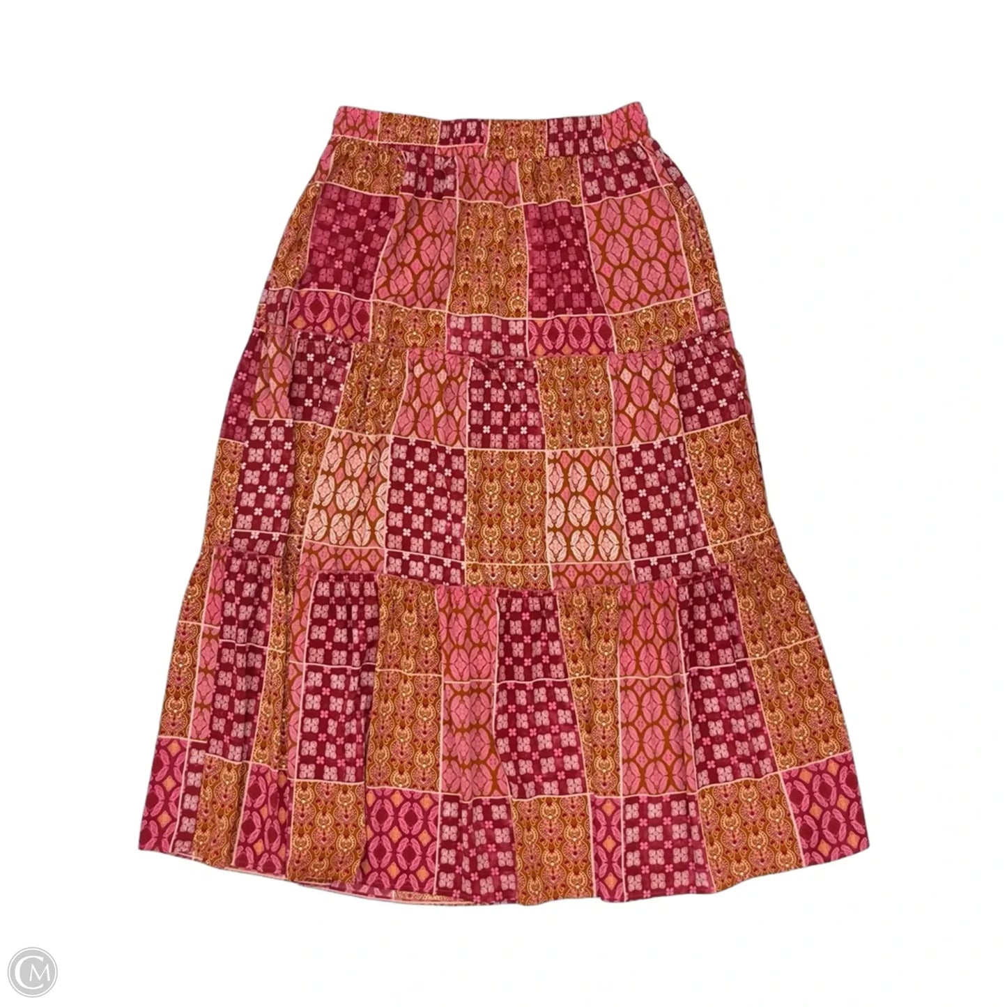 Skirt Maxi By Cme In Orange & Pink, Size: 2x