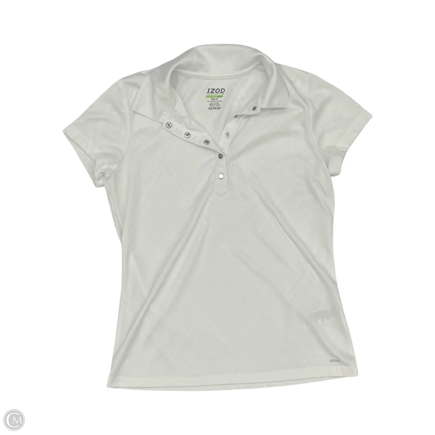 Athletic Top Short Sleeve By Izod In White, Size: Xs