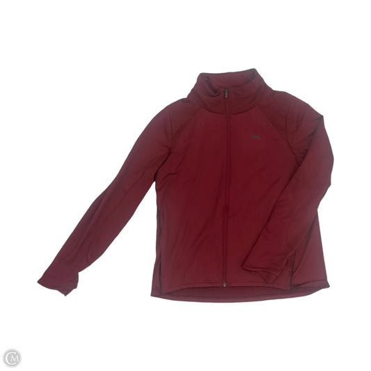 Athletic Jacket By Under Armour In Red, Size: L