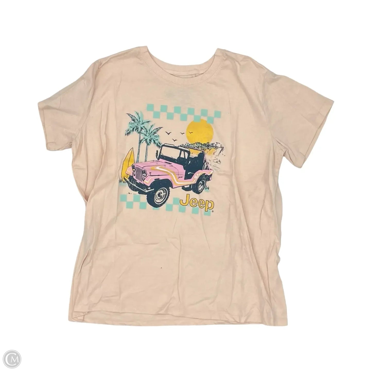 Top Short Sleeve By Clothes Mentor In Peach, Size: Xxl