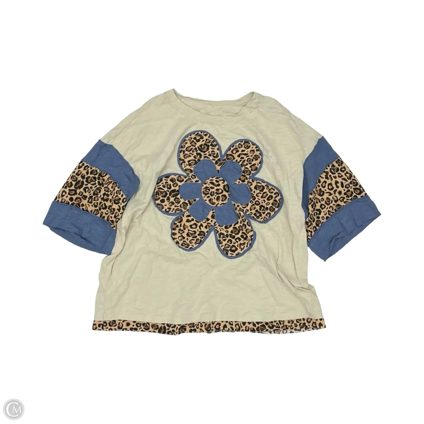 Top Short Sleeve By Shein In Cream, Size: 4x