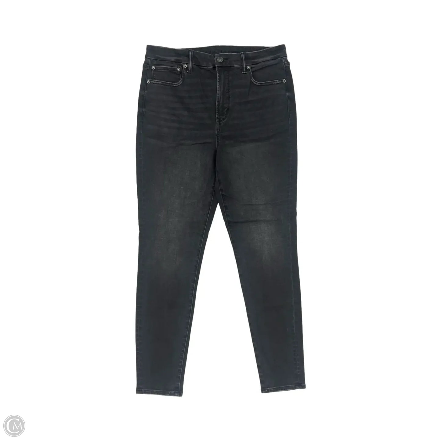 Jeans Skinny By American Eagle In Black Denim, Size: 14