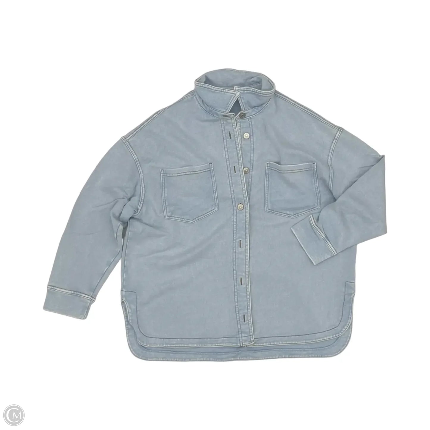 Jacket Shirt By Maurices In Blue, Size: L