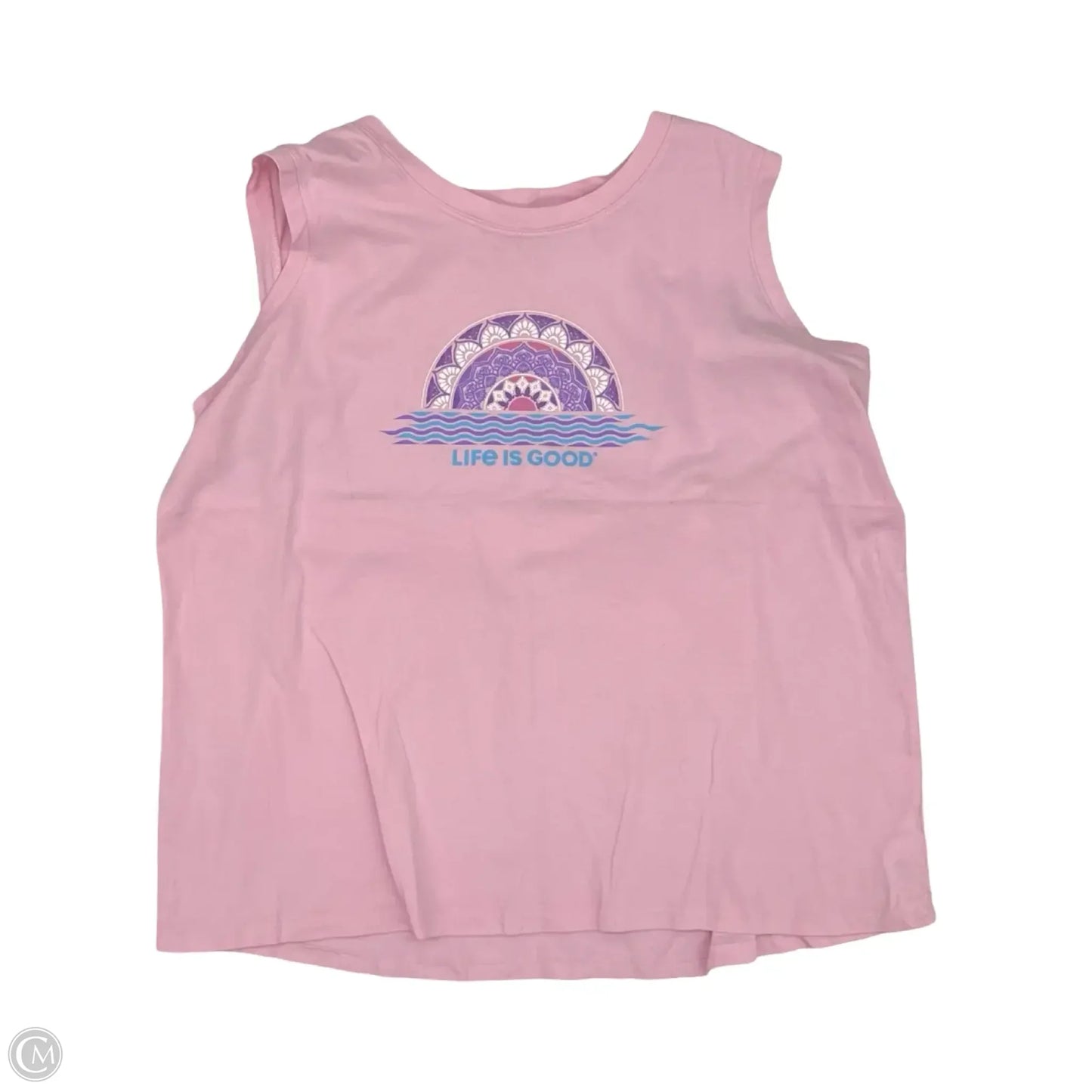 Top Sleeveless By Life Is Good In Pink, Size: L