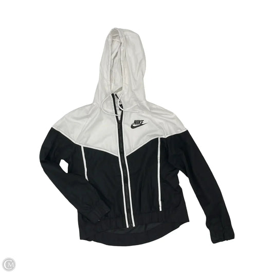 Athletic Jacket By Nike Apparel In Black & White, Size: S
