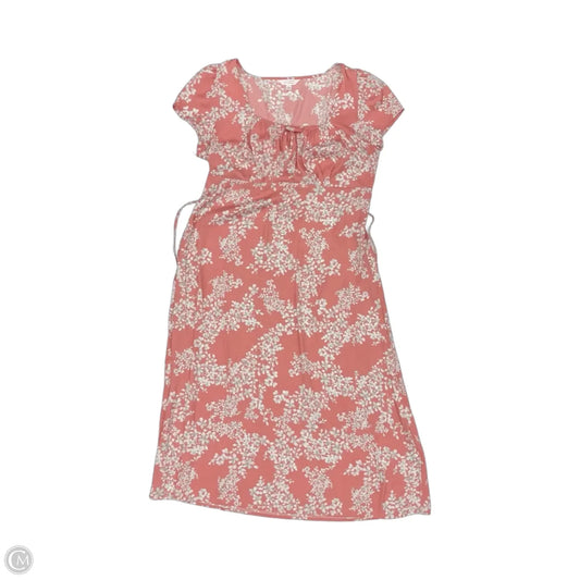 Dress Party Midi By Lc Lauren Conrad In Pink & White, Size: L