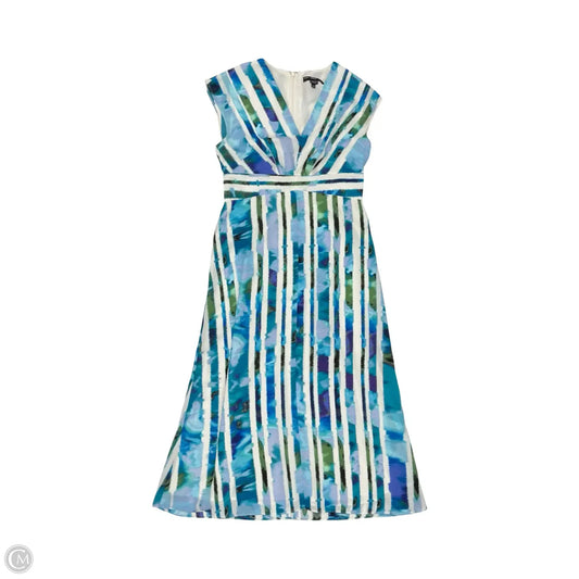 Dress Party Midi By Maggy London In Blue & Green, Size: 4