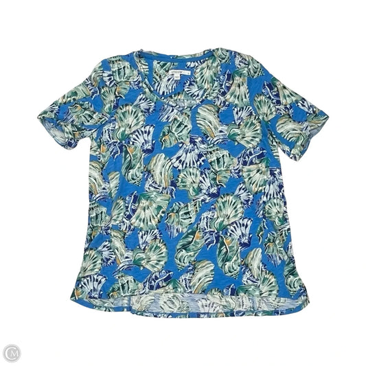 Top Short Sleeve By Chicos In Blue, Size: M