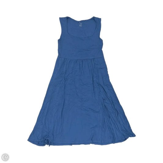 Dress Casual Midi By A New Day In Blue, Size: Large