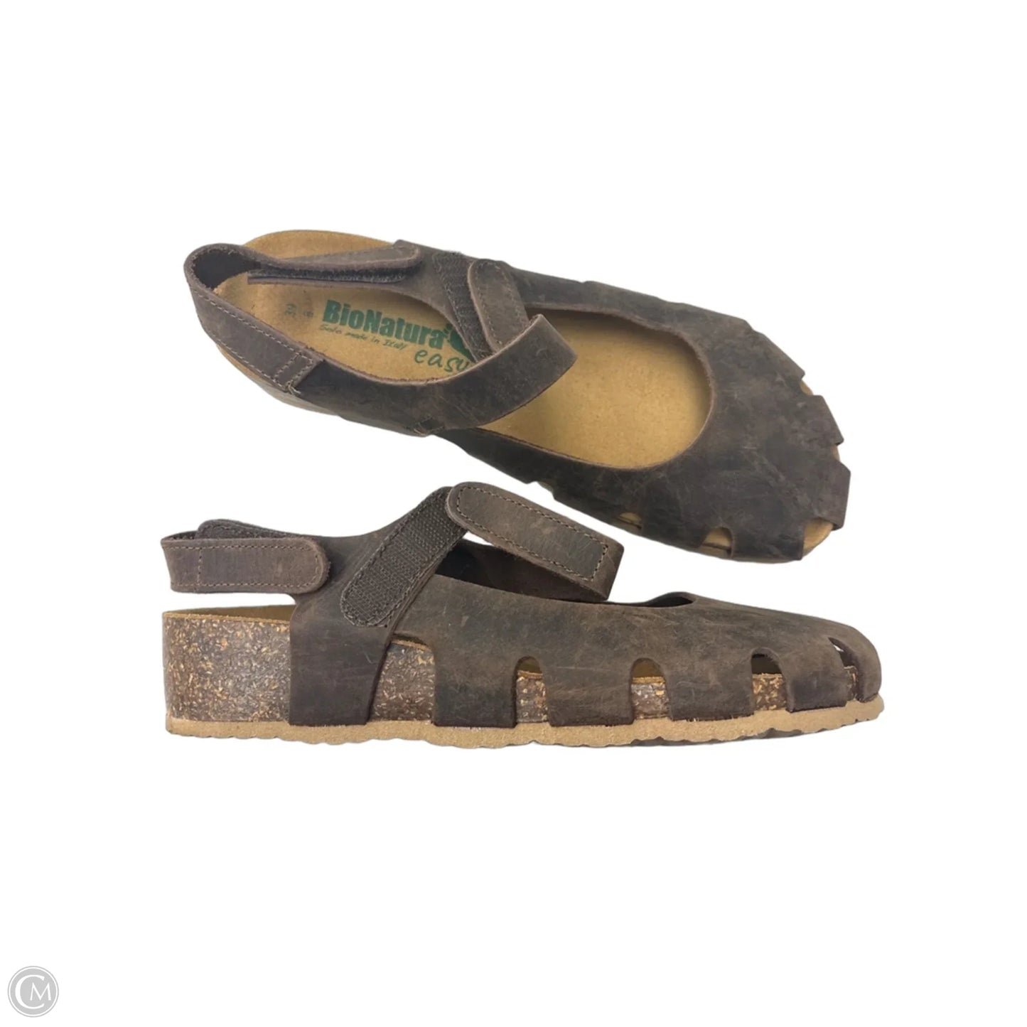 Sandals Heels Wedge By Cmc In Brown, Size: 8