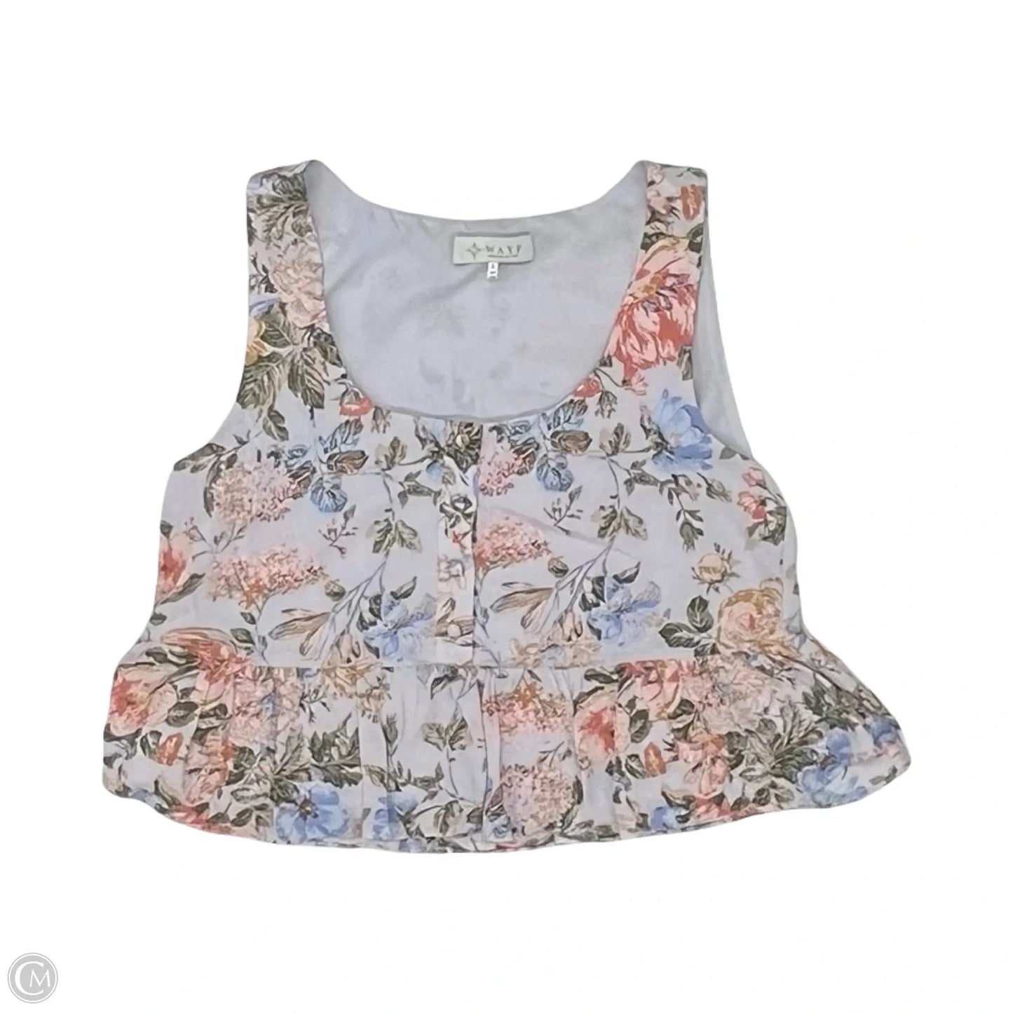 Blouse Sleeveless By Wayf In Floral Print, Size: S