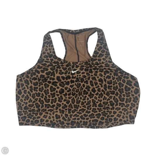 Athletic Tank Top By Nike Apparel In Animal Print, Size: Xxl