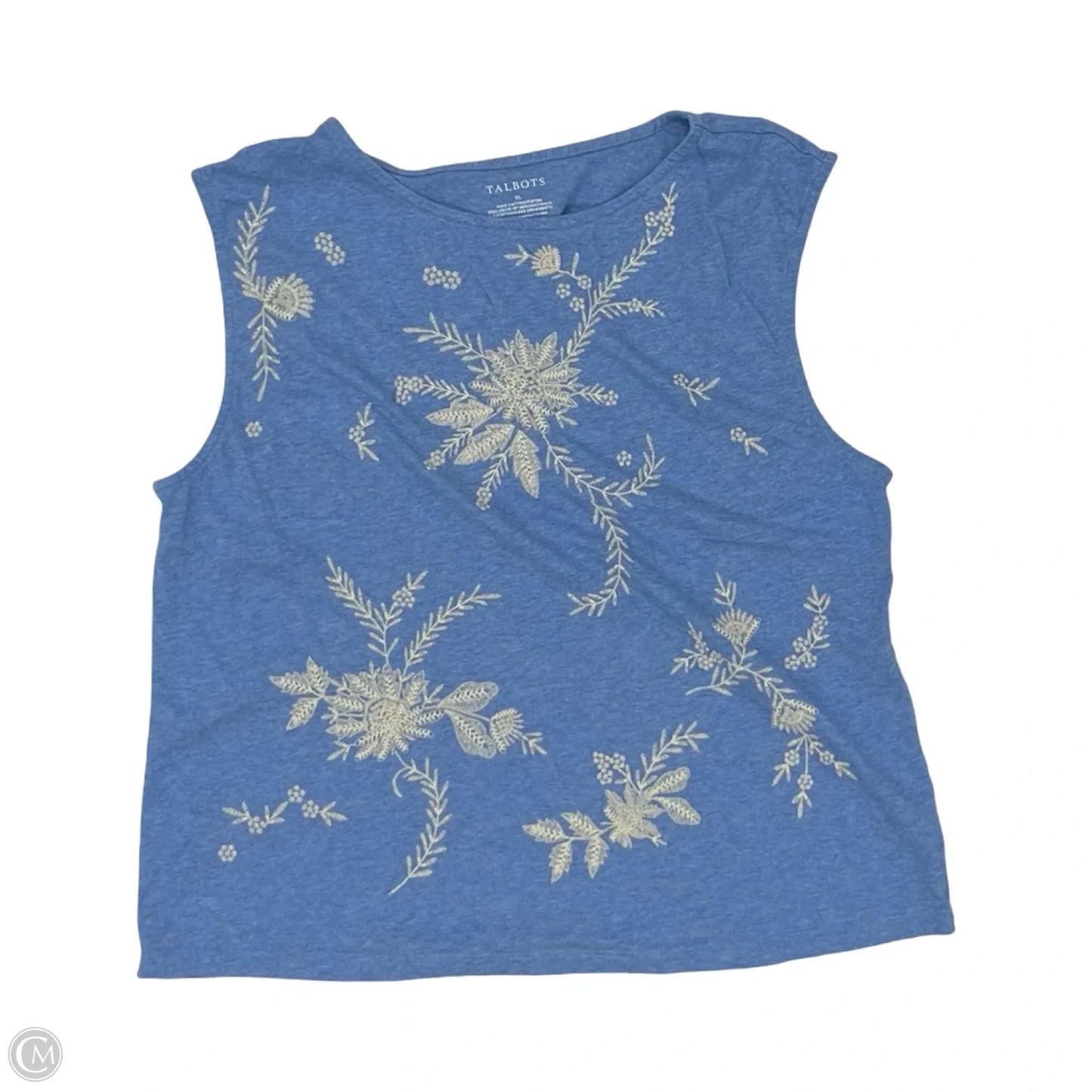 Top Sleeveless By Talbots In Blue, Size: Xl
