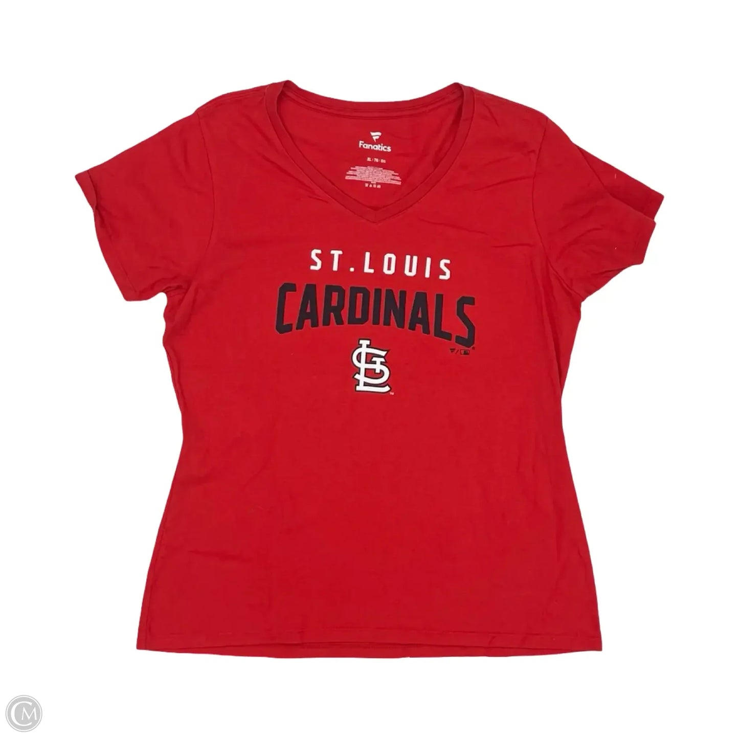 Athletic Top Short Sleeve By Fanatics In Red, Size: Xl