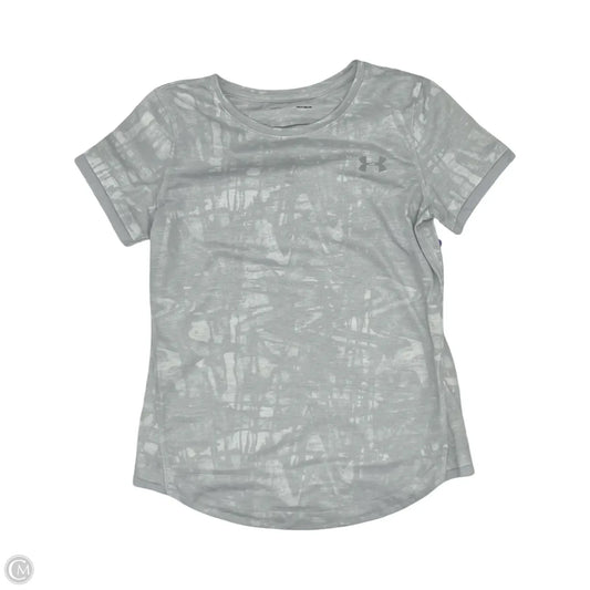 Athletic Top Short Sleeve By Under Armour In Grey, Size: Xs