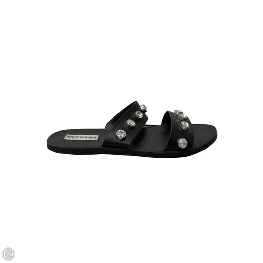 Sandals Flats By Steve Madden In Black, Size: 9