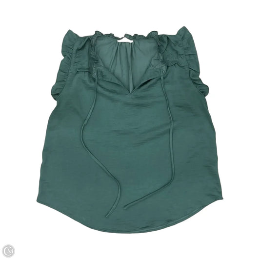 Blouse Sleeveless By Blu Pepper In Teal, Size: L