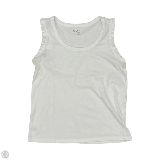 Top Sleeveless By Loft In White, Size: M