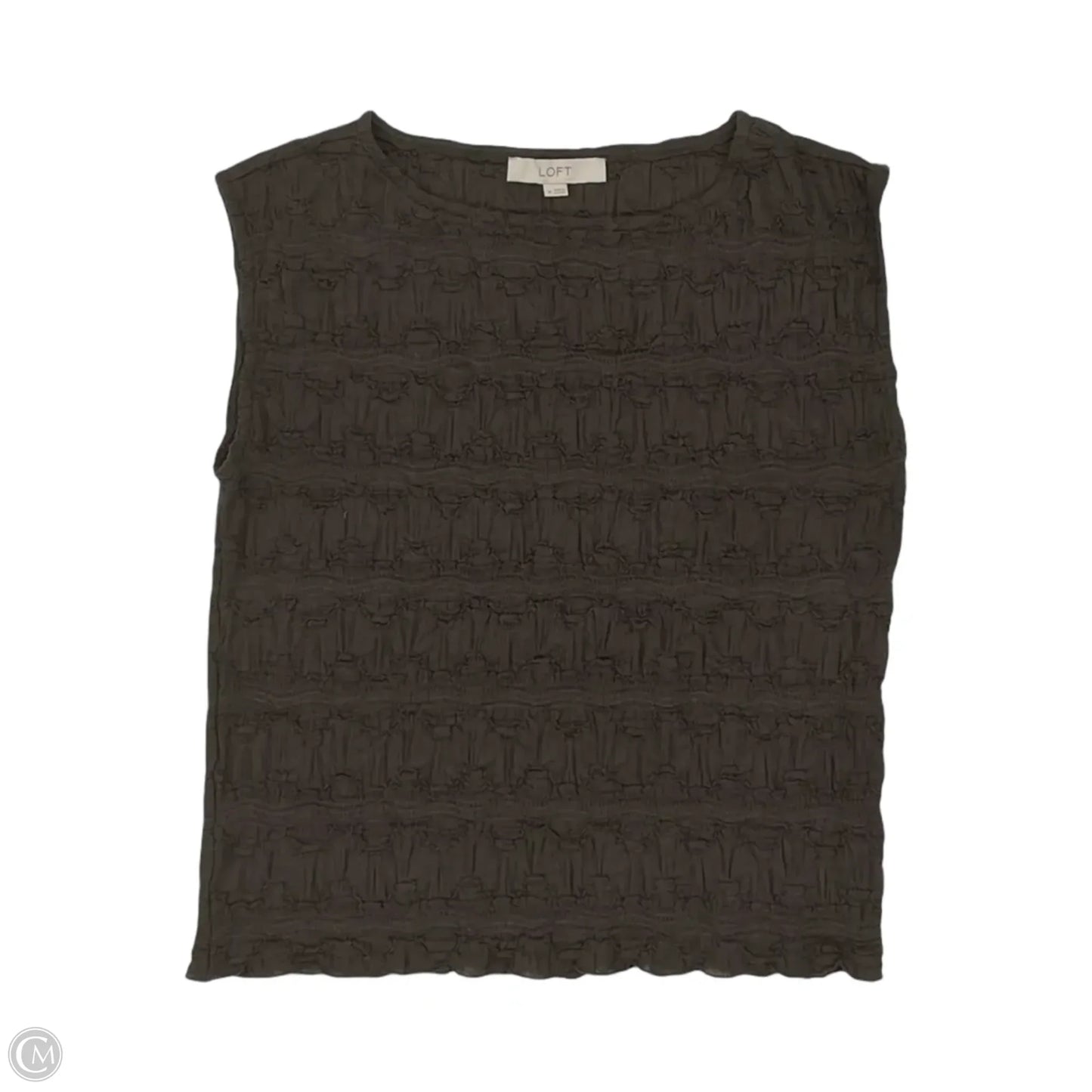 Top Short Sleeve By Loft In Brown, Size: M