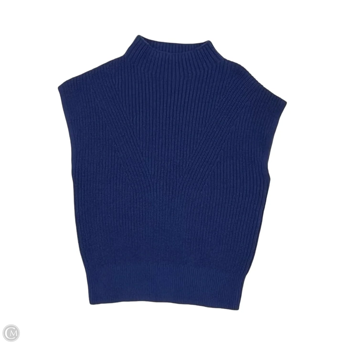 Sweater Short Sleeve By Loft In Blue, Size: M