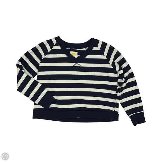 Sweatshirt Crewneck By C And C In Blue & Cream, Size: M