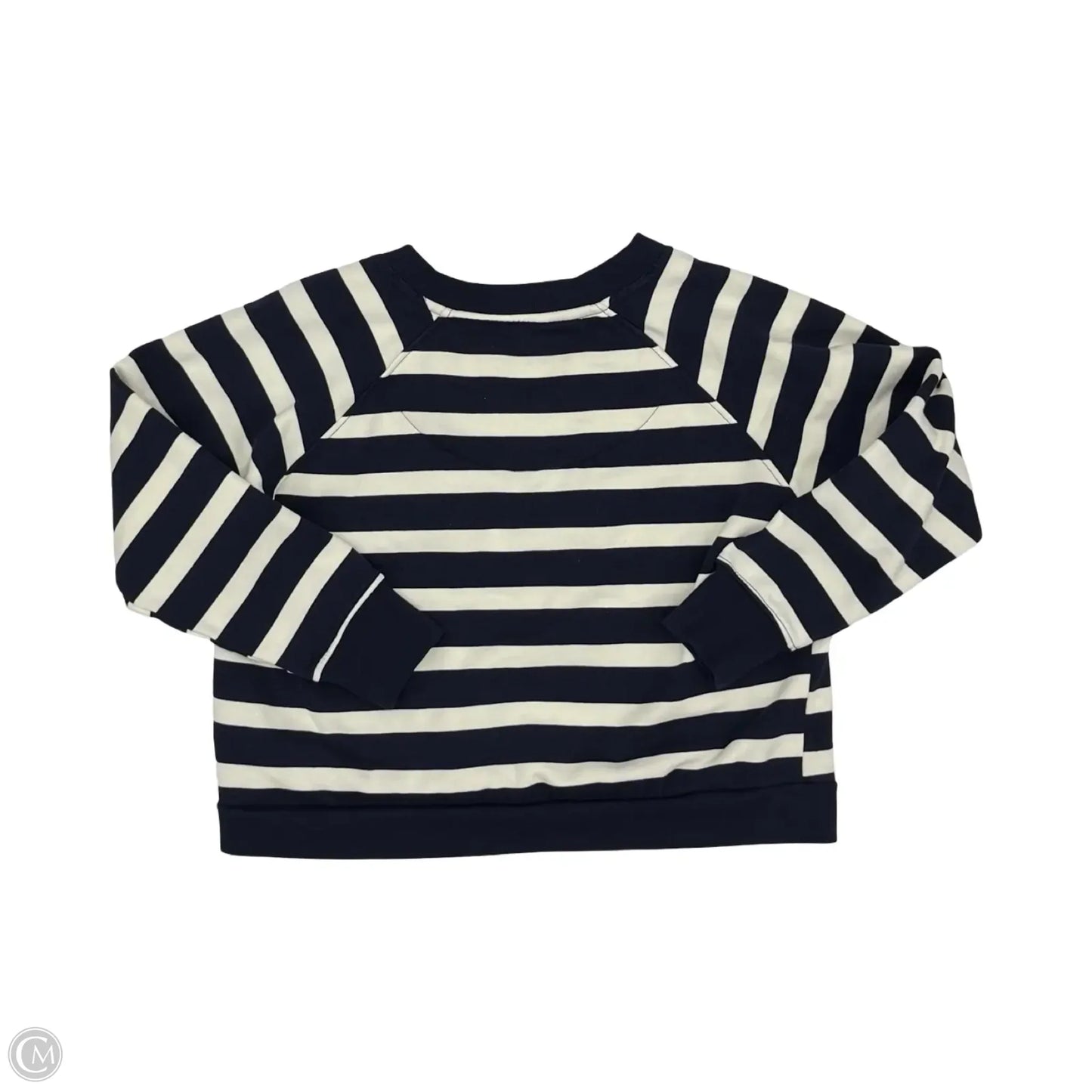 Sweatshirt Crewneck By C And C In Blue & Cream, Size: M