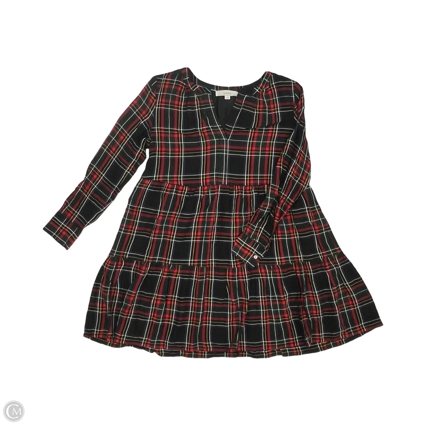 Dress Party Short By Loft In Plaid Pattern, Size: S