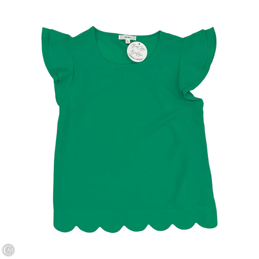 Blouse Short Sleeve By Mine In Green, Size: L