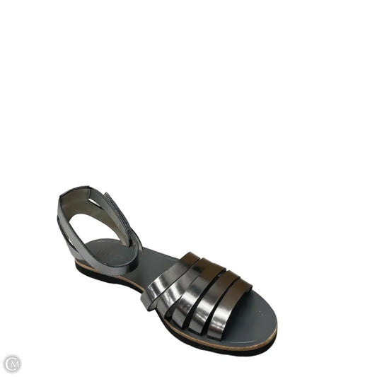 Sandals Flats By Vince In Silver, Size: 6.5