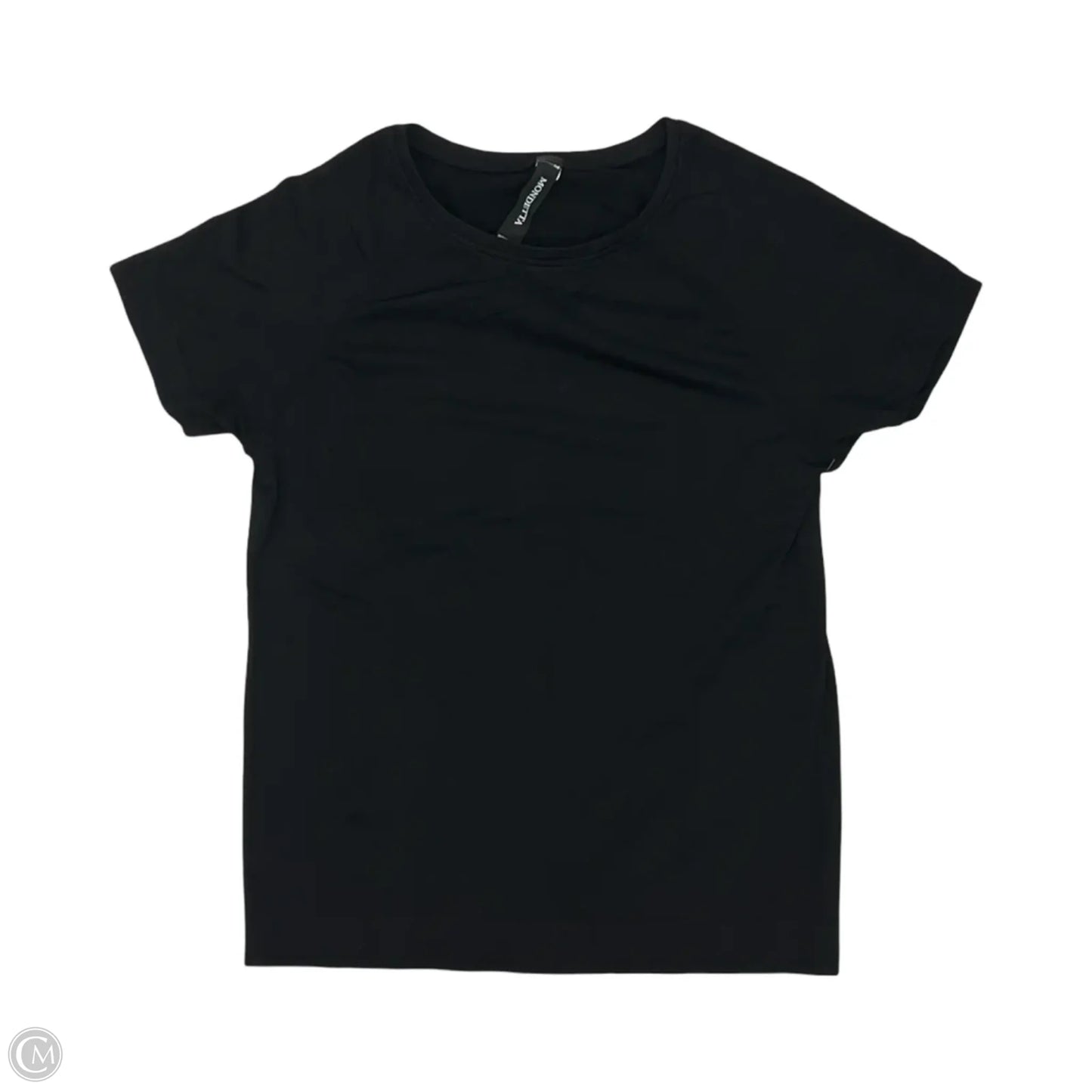 Athletic Top Short Sleeve By Mondetta In Black, Size: M